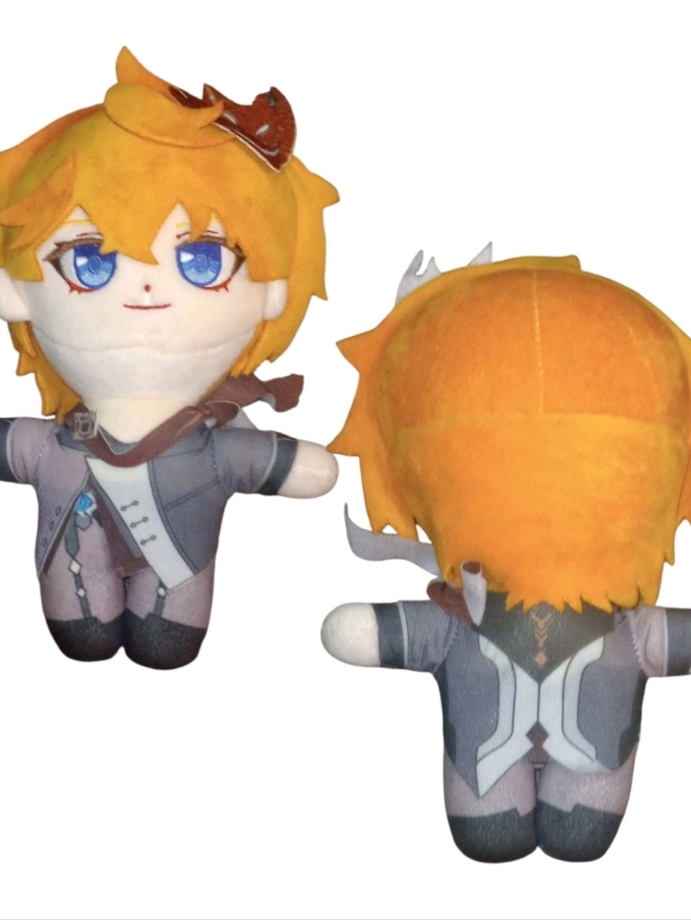 Genshin Impact Tartaglia Childe Plush Doll 20cm Stuffed Toy Gift Anime Game USA.